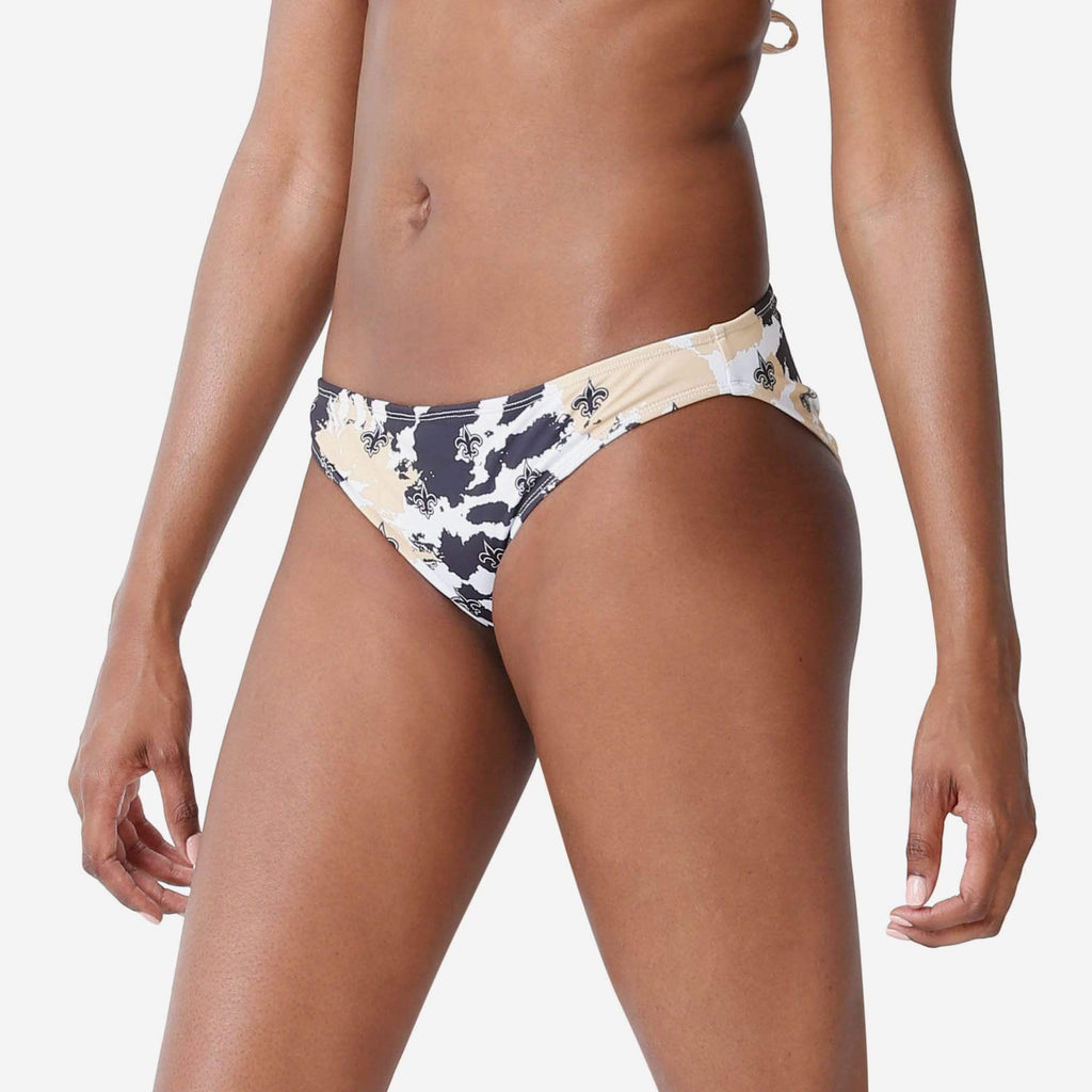 New Orleans Saints Womens Paint Splash Bikini Bottom FOCO S - FOCO.com