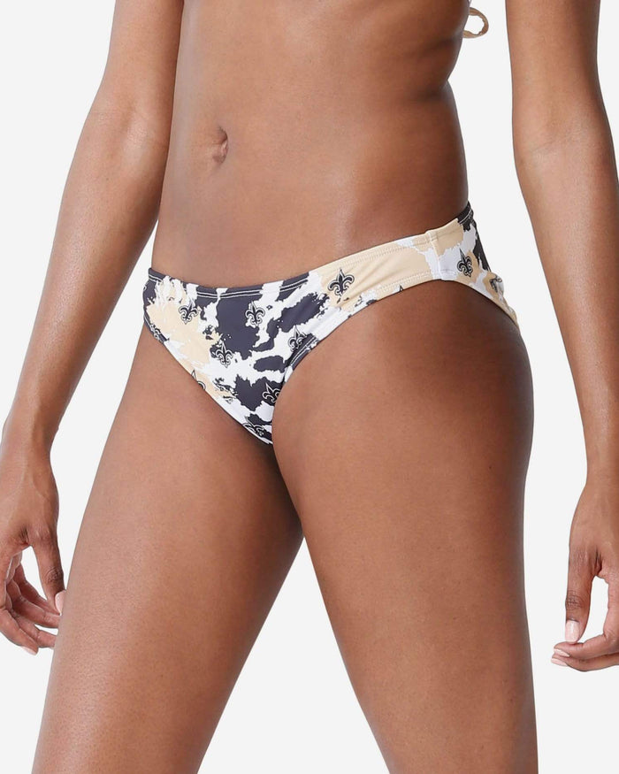 New Orleans Saints Womens Paint Splash Bikini Bottom FOCO S - FOCO.com