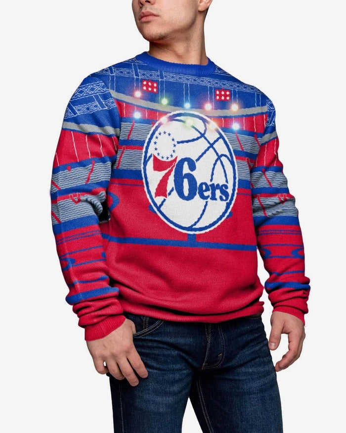 Philadelphia 76ers Light Up Bluetooth Sweater FOCO S - FOCO.com