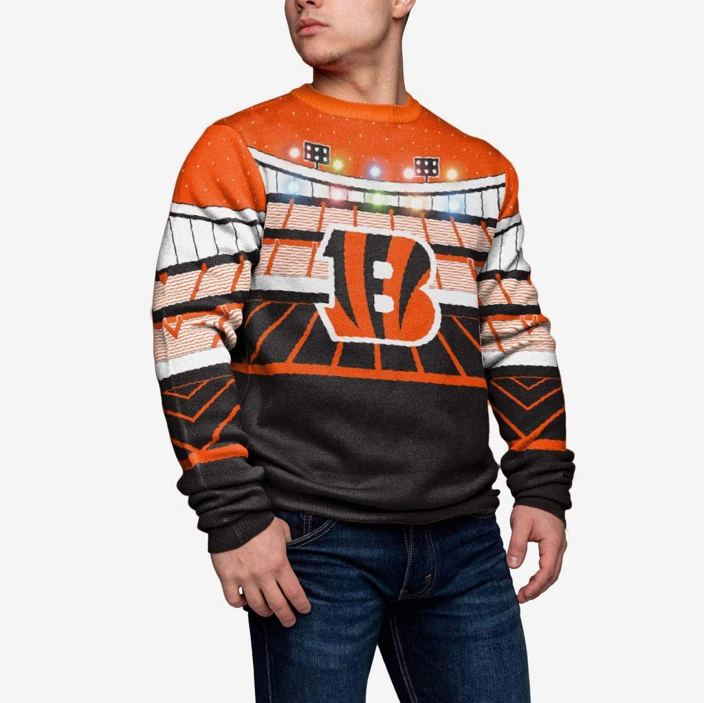 Cincinnati Bengals Light Up Bluetooth Sweater FOCO S - FOCO.com