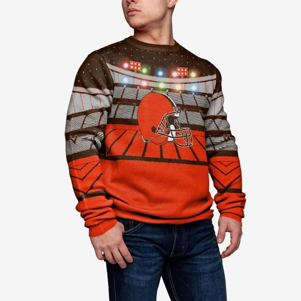 Cleveland Browns Light Up Bluetooth Sweater FOCO S - FOCO.com