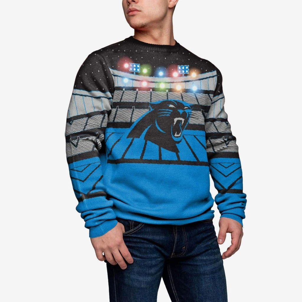 Carolina Panthers Light Up Bluetooth Sweater FOCO S - FOCO.com