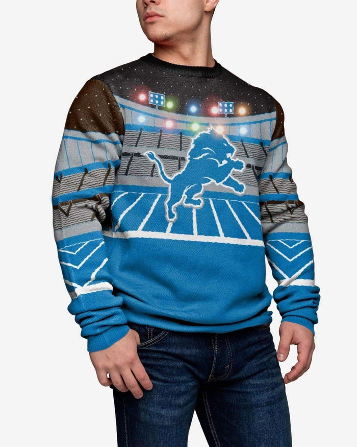 Detroit Lions Light Up Bluetooth Sweater FOCO S - FOCO.com