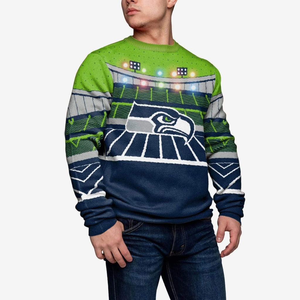 Seattle Seahawks Light Up Bluetooth Sweater FOCO S - FOCO.com