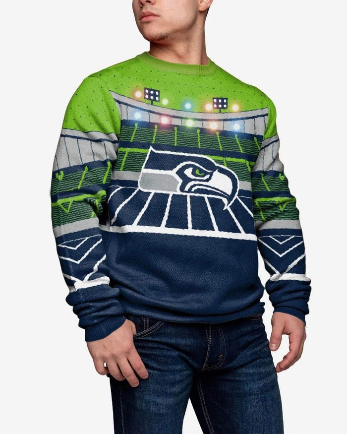 Seattle Seahawks Light Up Bluetooth Sweater FOCO S - FOCO.com