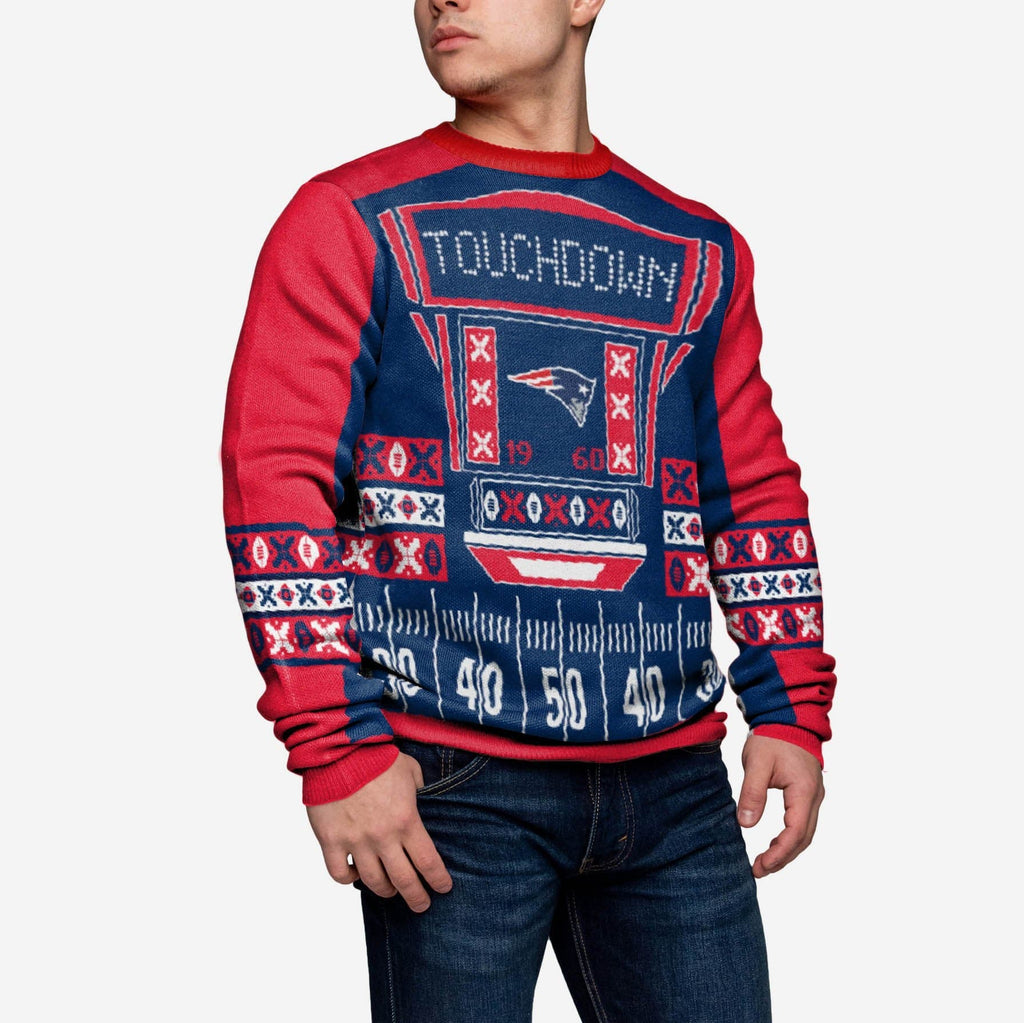 New England Patriots Ugly Light Up Sweater FOCO - FOCO.com