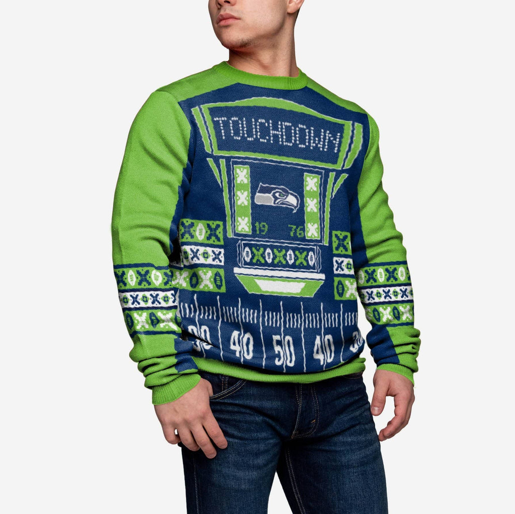 Seattle Seahawks Ugly Light Up Sweater FOCO - FOCO.com