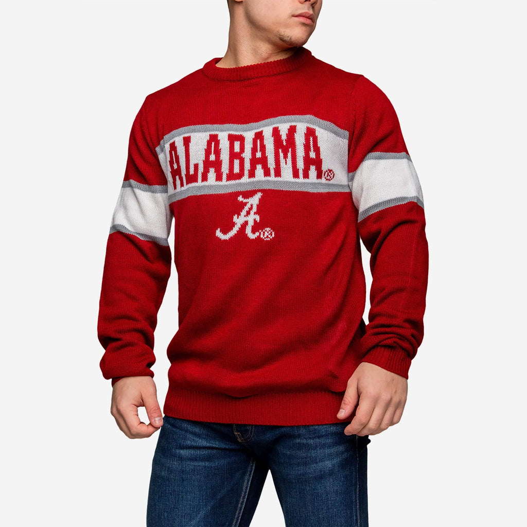 Alabama Crimson Tide Vintage Stripe Sweater FOCO - FOCO.com