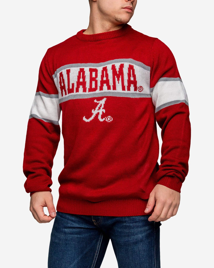 Alabama Crimson Tide Vintage Stripe Sweater FOCO - FOCO.com