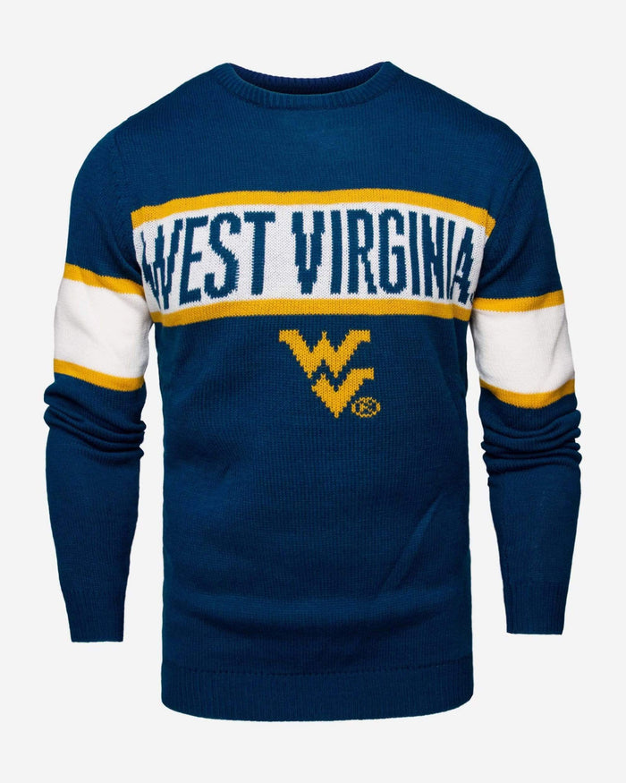 West Virginia Mountaineers Vintage Stripe Sweater FOCO - FOCO.com