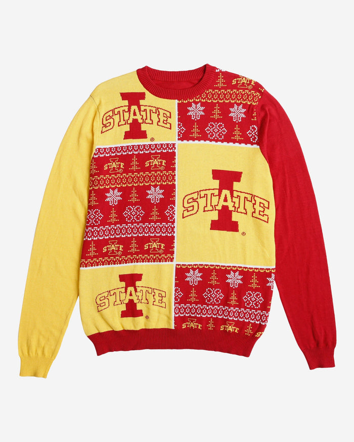 Iowa State Cyclones Busy Block Snowfall Sweater FOCO - FOCO.com