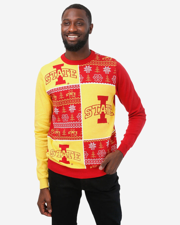 Iowa State Cyclones Busy Block Snowfall Sweater FOCO S - FOCO.com