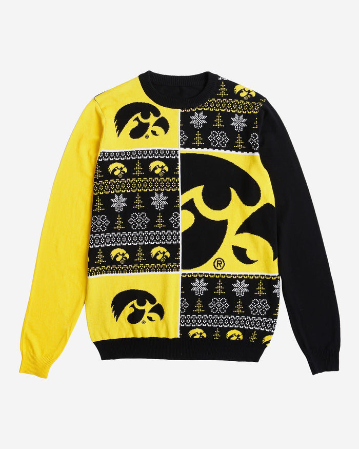 Iowa Hawkeyes Busy Block Snowfall Sweater FOCO - FOCO.com