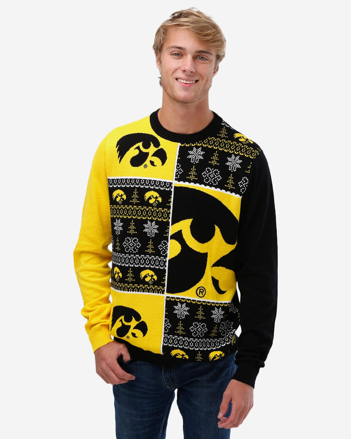 Iowa Hawkeyes Busy Block Snowfall Sweater FOCO S - FOCO.com