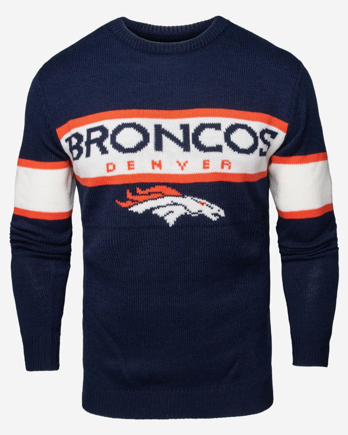 Denver Broncos Vintage Stripe Sweater FOCO - FOCO.com