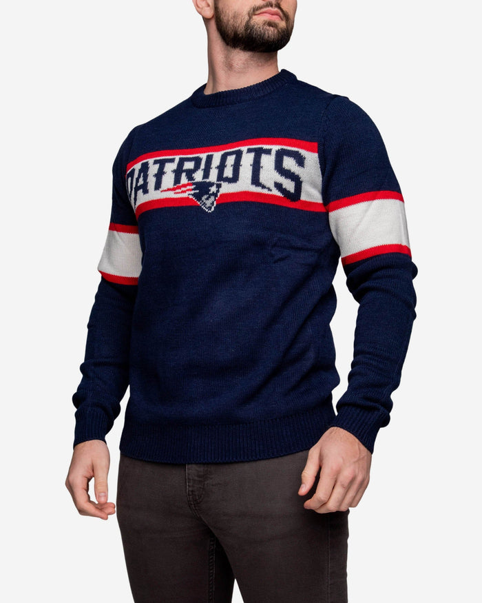 New England Patriots Vintage Stripe Sweater FOCO - FOCO.com