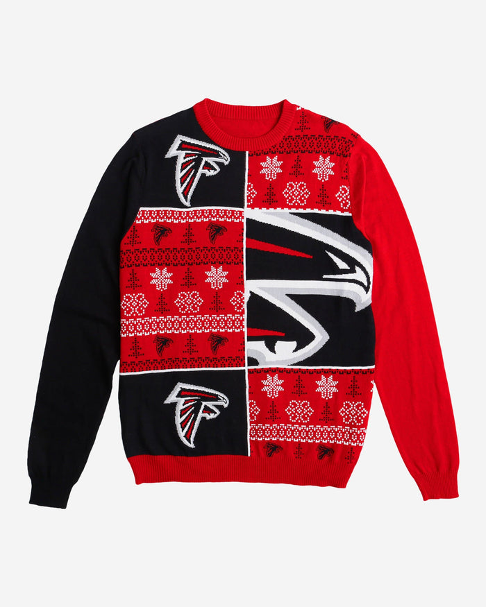 Atlanta Falcons Busy Block Snowfall Sweater FOCO - FOCO.com