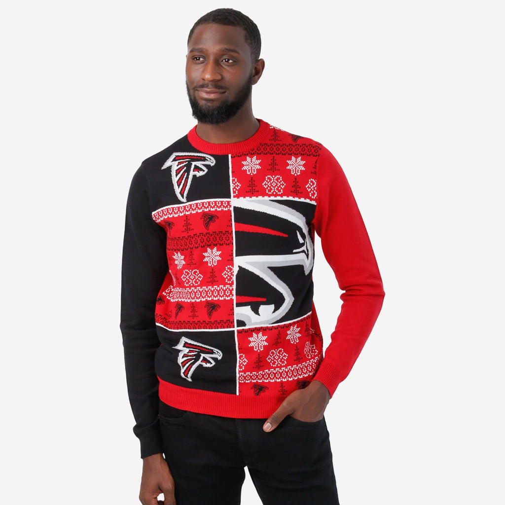 Atlanta Falcons Busy Block Snowfall Sweater FOCO S - FOCO.com