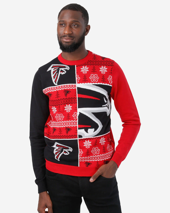 Atlanta Falcons Busy Block Snowfall Sweater FOCO S - FOCO.com