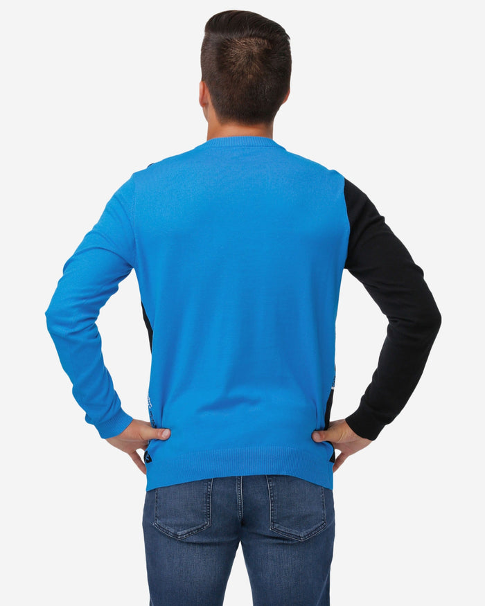 Carolina Panthers Busy Block Snowfall Sweater FOCO - FOCO.com