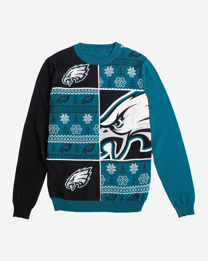 Philadelphia Eagles Busy Block Snowfall Sweater FOCO - FOCO.com