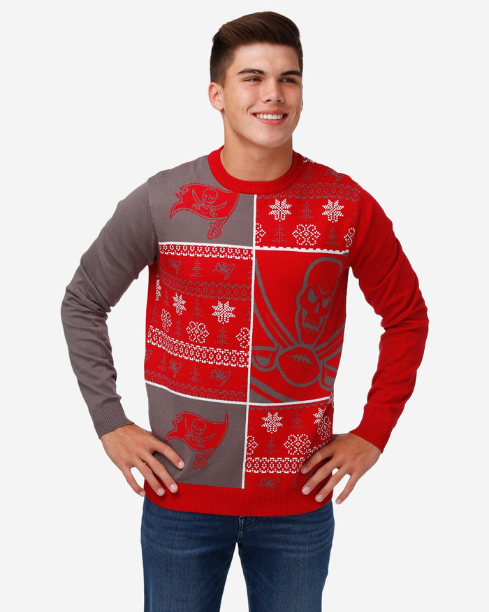 Tampa Bay Buccaneers Busy Block Snowfall Sweater FOCO S - FOCO.com