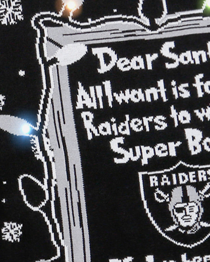 Las Vegas Raiders Dear Santa Light Up Sweater FOCO - FOCO.com