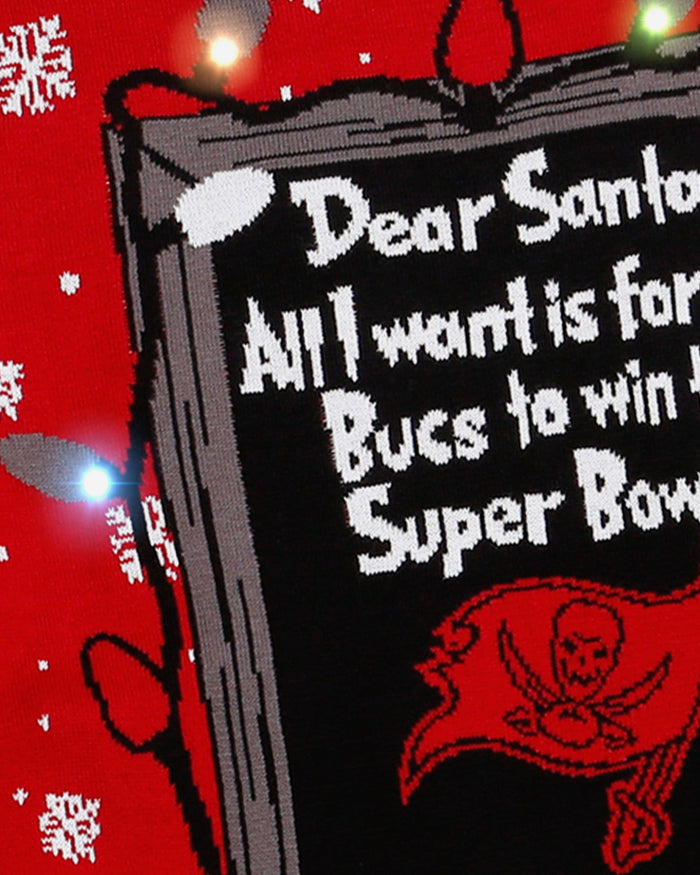 Tampa Bay Buccaneers Dear Santa Light Up Sweater FOCO - FOCO.com