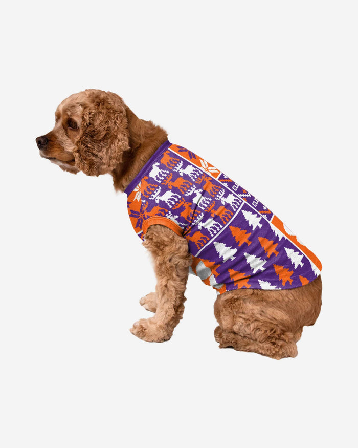 Clemson Tigers Busy Block Dog Sweater FOCO XS - FOCO.com