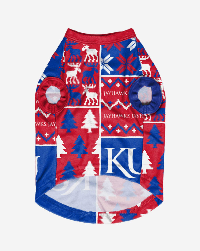 Kansas Jayhawks Busy Block Dog Sweater FOCO - FOCO.com