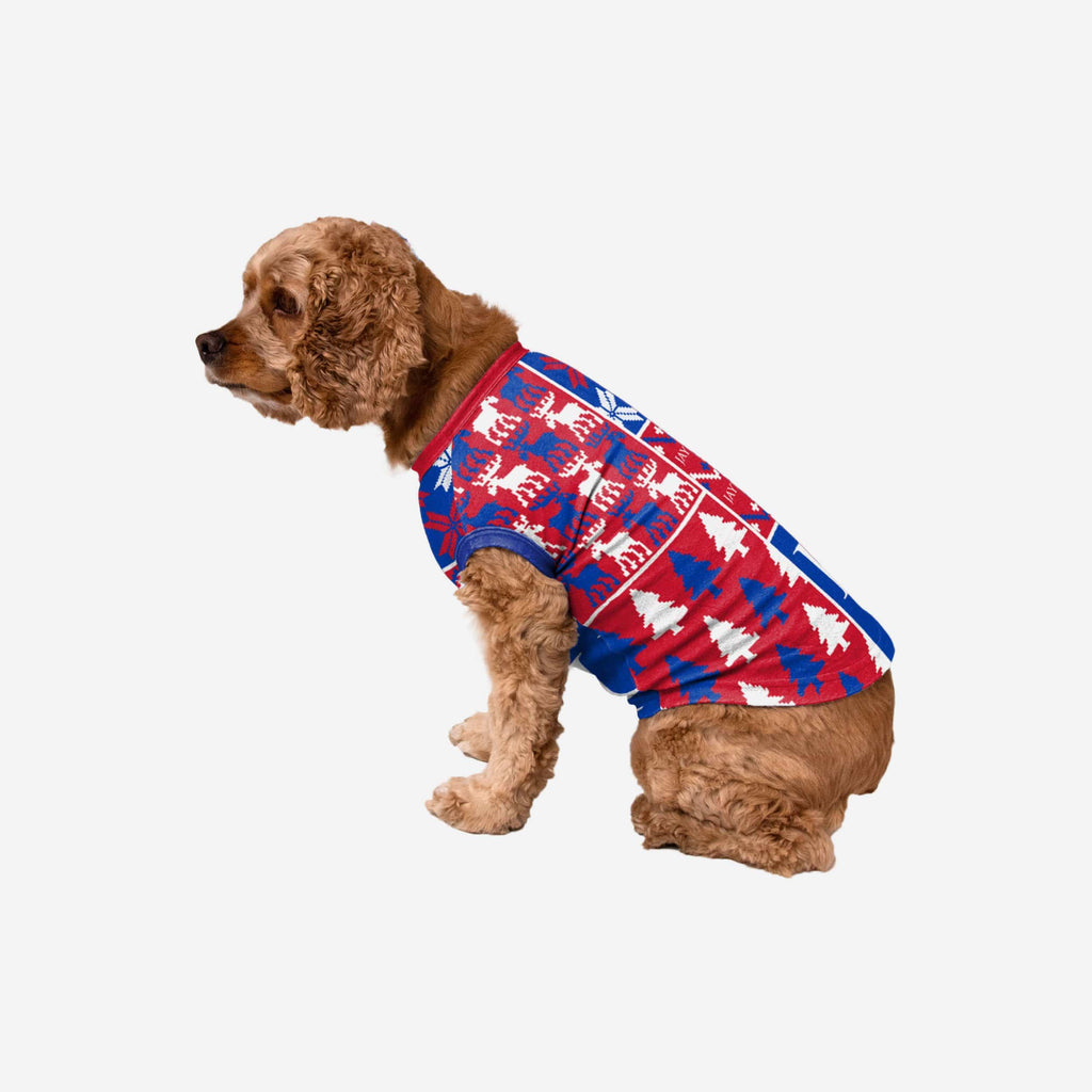 Kansas Jayhawks Busy Block Dog Sweater FOCO XS - FOCO.com