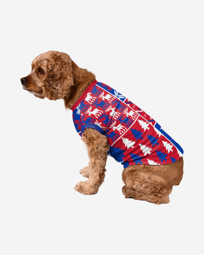 Kansas Jayhawks Busy Block Dog Sweater FOCO XS - FOCO.com