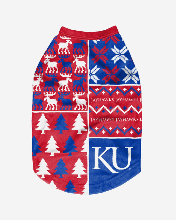 Kansas Jayhawks Busy Block Dog Sweater FOCO - FOCO.com