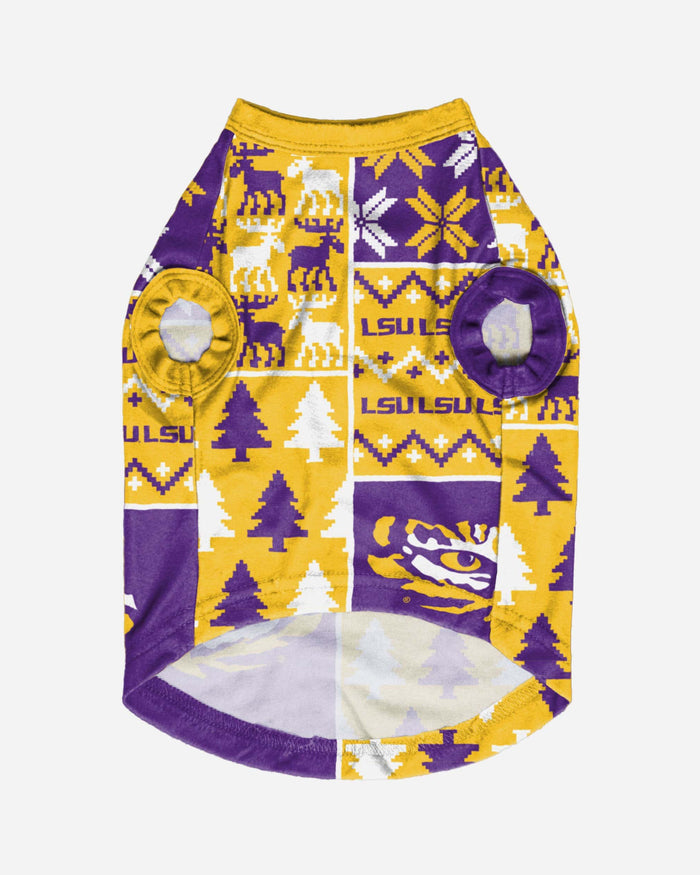 LSU Tigers Busy Block Dog Sweater FOCO - FOCO.com