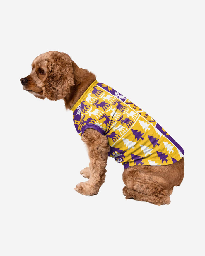 LSU Tigers Busy Block Dog Sweater FOCO XS - FOCO.com