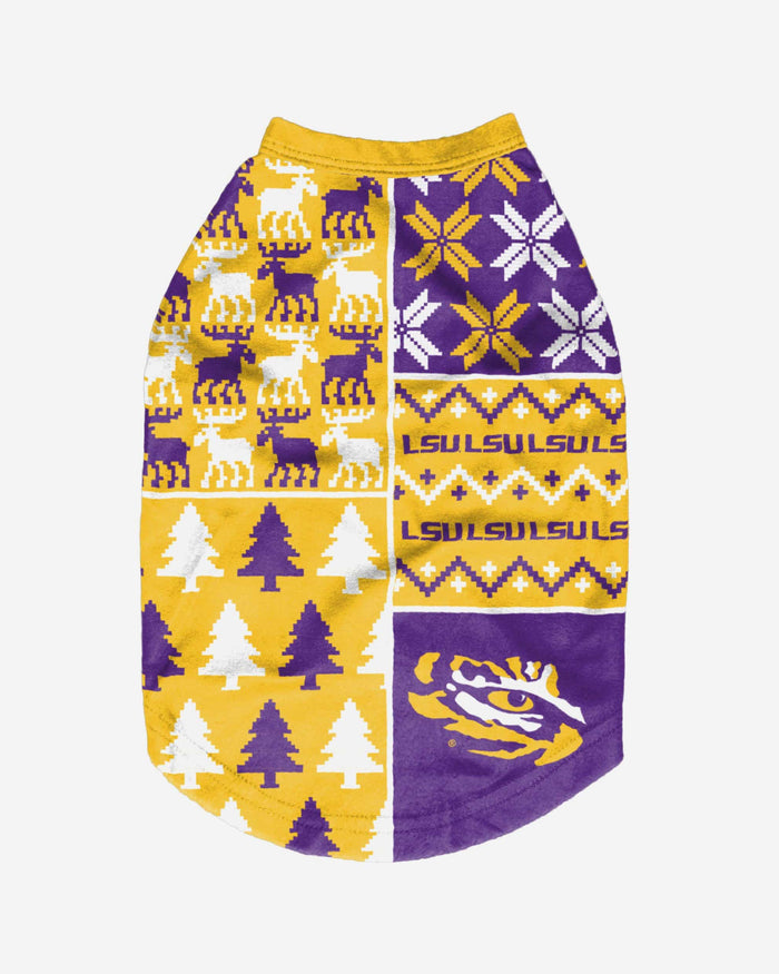 LSU Tigers Busy Block Dog Sweater FOCO - FOCO.com