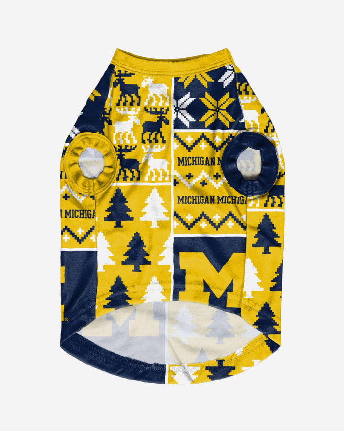 Michigan Wolverines Busy Block Dog Sweater FOCO - FOCO.com