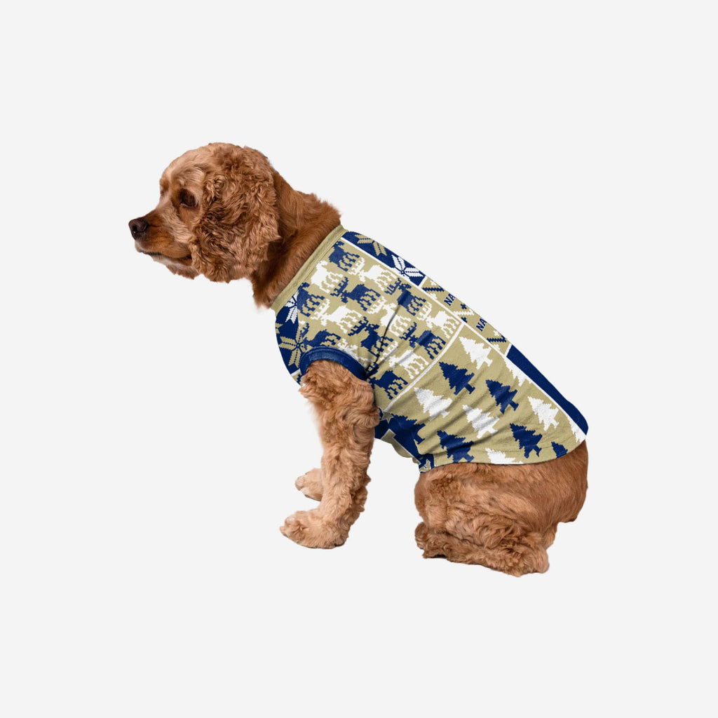 Navy Midshipmen Busy Block Dog Sweater FOCO XS - FOCO.com