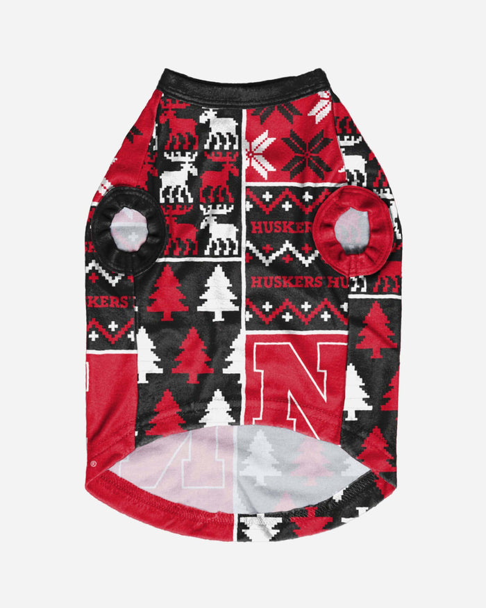 Nebraska Cornhuskers Busy Block Dog Sweater FOCO - FOCO.com