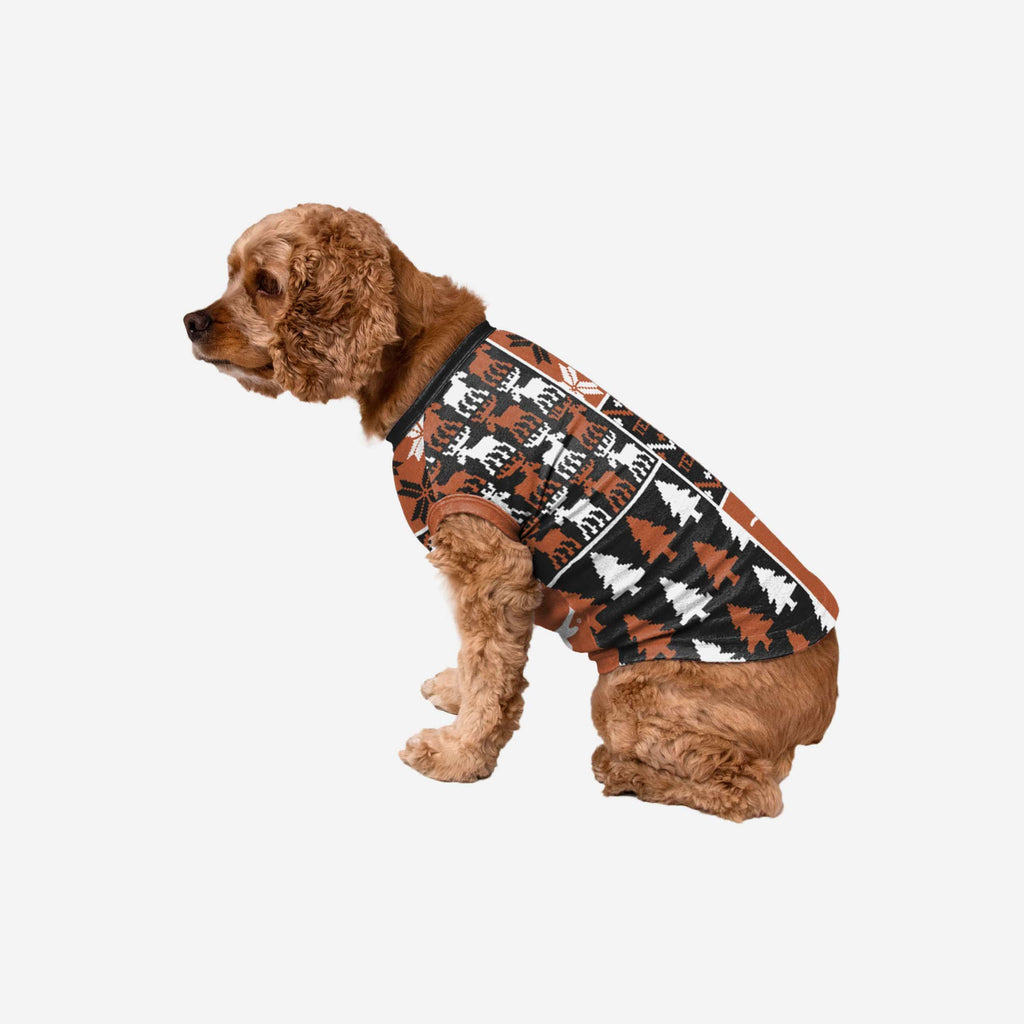 Texas Longhorns Busy Block Dog Sweater FOCO XS - FOCO.com