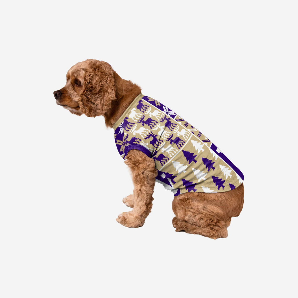 Washington Huskies Busy Block Dog Sweater FOCO XS - FOCO.com