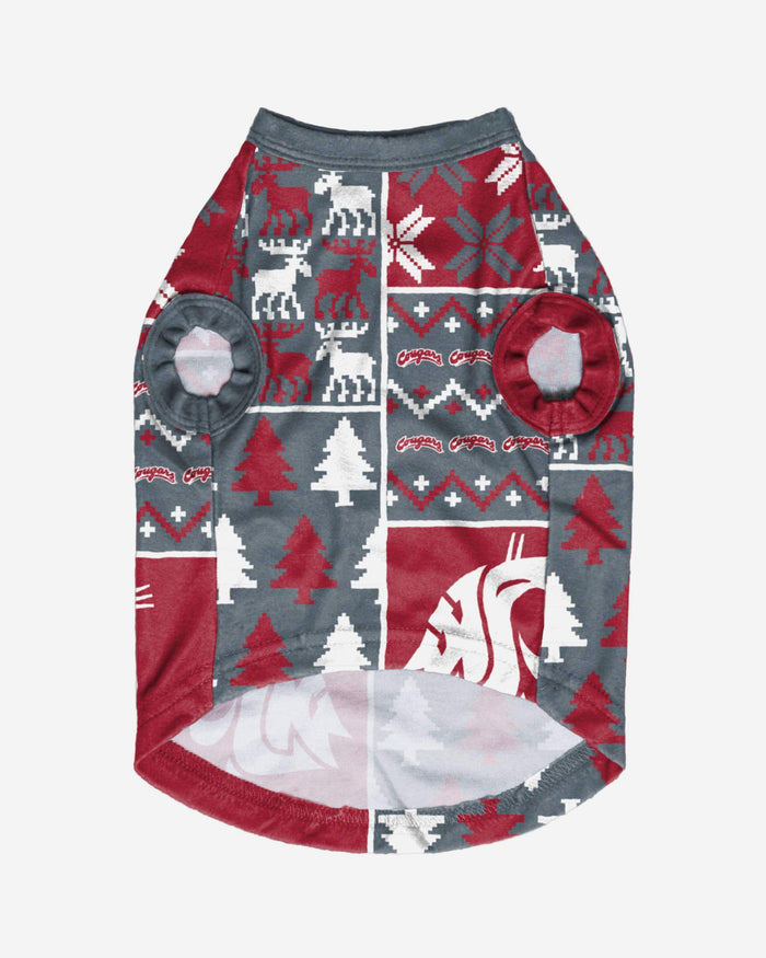 Washington State Cougars Busy Block Dog Sweater FOCO - FOCO.com