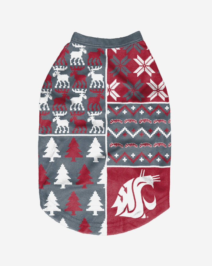 Washington State Cougars Busy Block Dog Sweater FOCO - FOCO.com