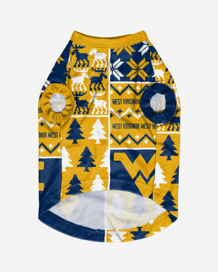 West Virginia Mountaineers Busy Block Dog Sweater FOCO - FOCO.com