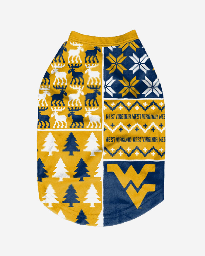 West Virginia Mountaineers Busy Block Dog Sweater FOCO - FOCO.com