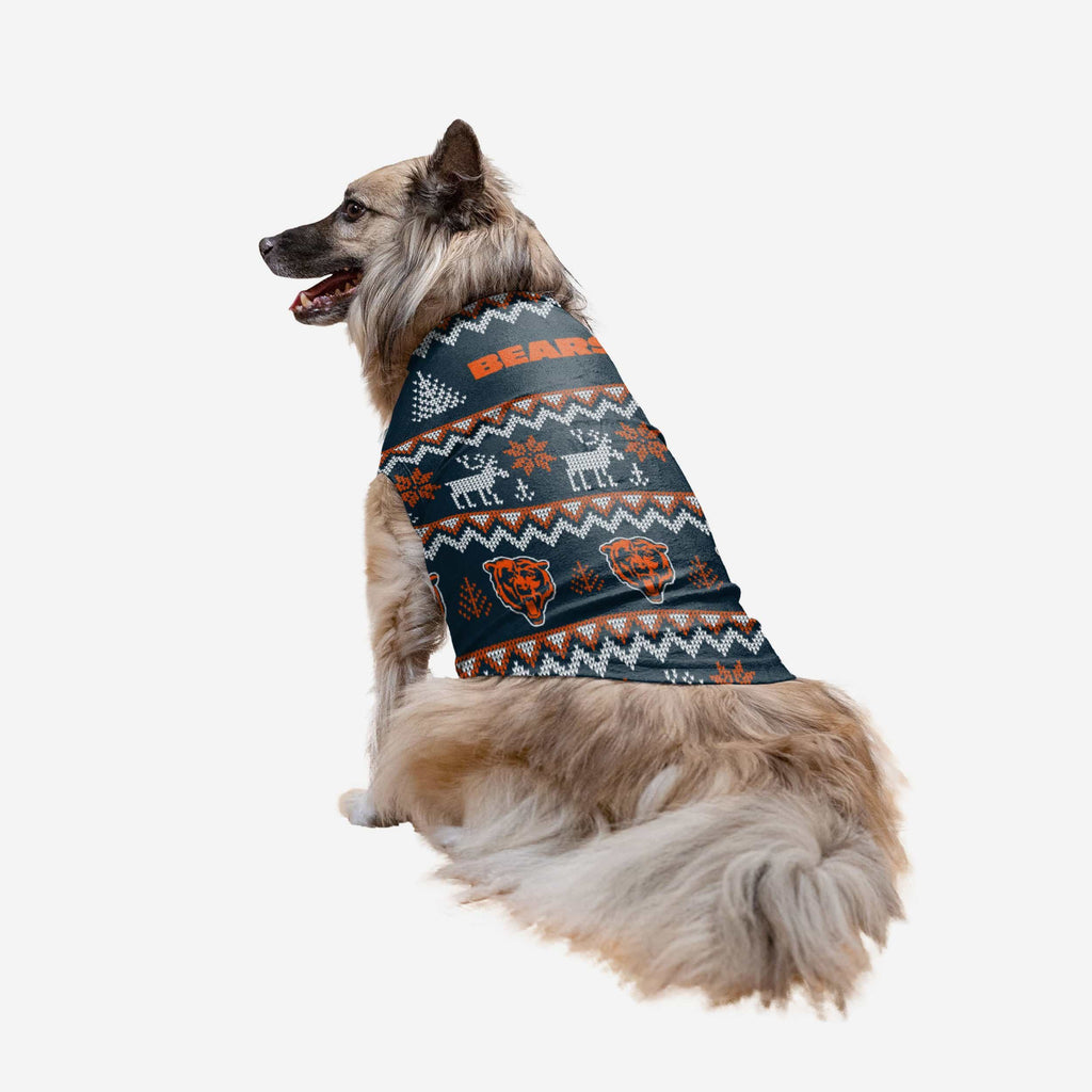 Chicago Bears Dog Family Holiday Ugly Sweater FOCO XS - FOCO.com