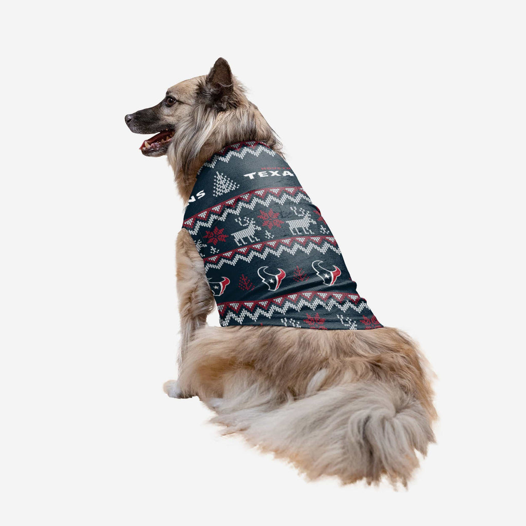 Houston Texans Dog Family Holiday Ugly Sweater FOCO XS - FOCO.com