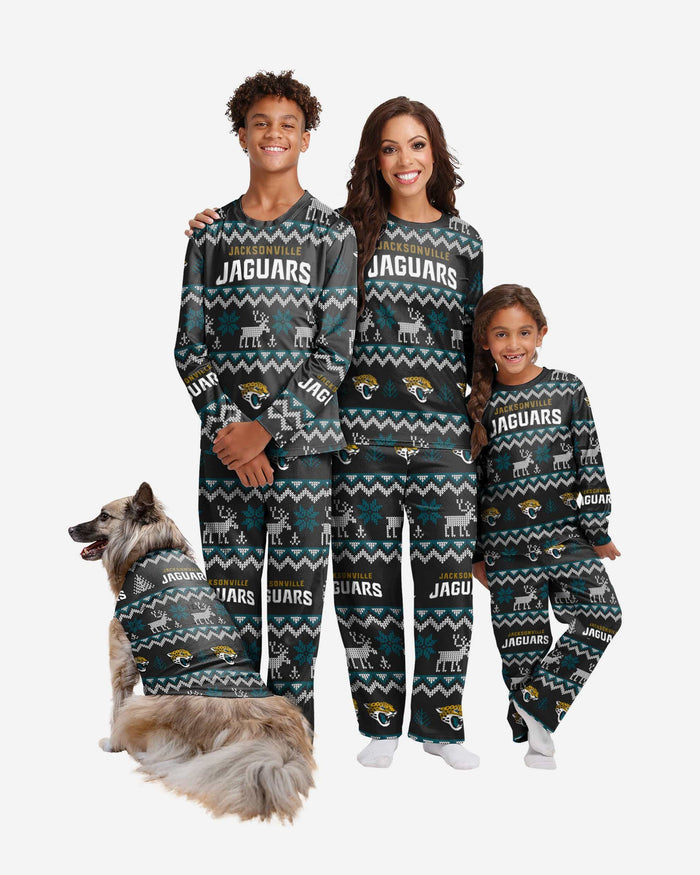 Jacksonville Jaguars Dog Family Holiday Ugly Sweater FOCO - FOCO.com