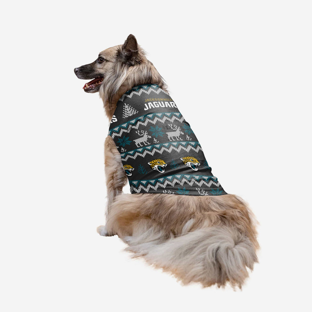 Jacksonville Jaguars Dog Family Holiday Ugly Sweater FOCO XS - FOCO.com