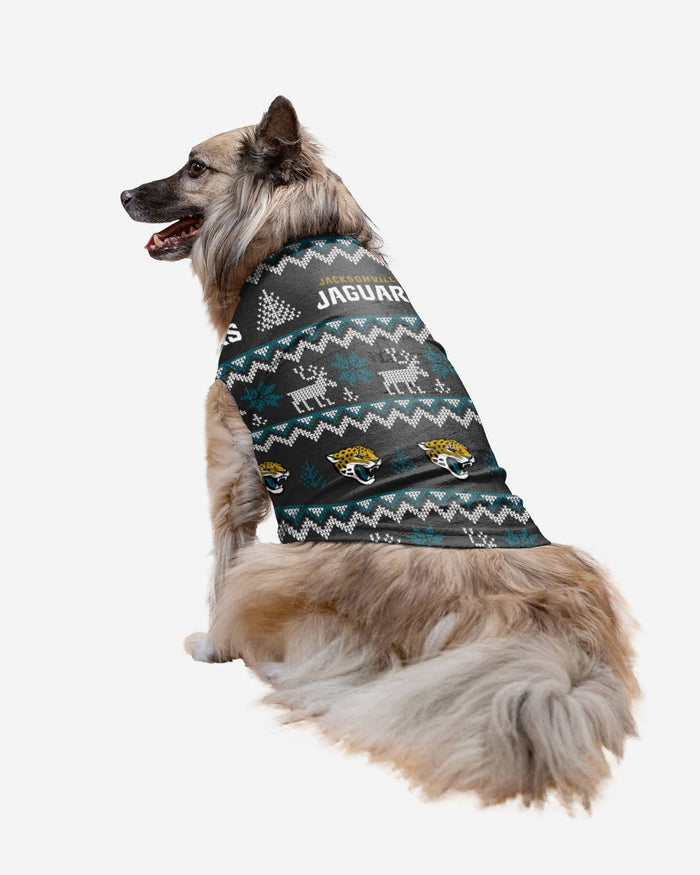 Jacksonville Jaguars Dog Family Holiday Ugly Sweater FOCO XS - FOCO.com